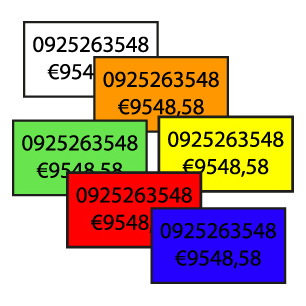 Etiquettes neutres 'R' - 2 lignes