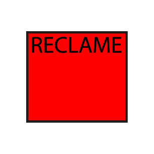 Etiquettes imprimées 'RECLAME' - 3 lignes