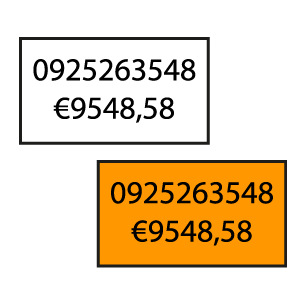 Etiquettes neutres 'R' - 2 lignes