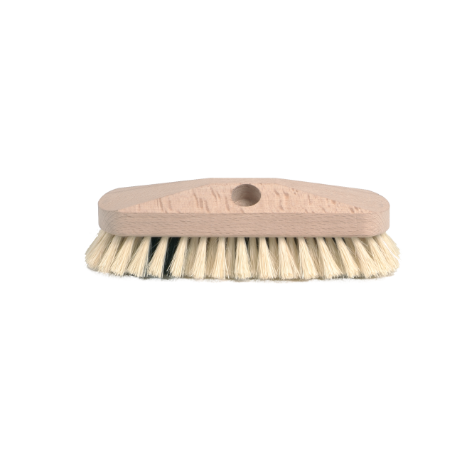 Brosse de pont en bois brut avec fibre tampico