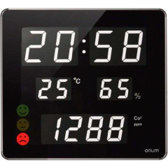 Horloge et mesureur de CO2