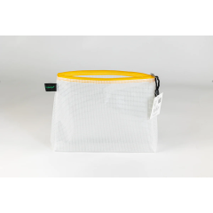 Pochette soufflet A5 sans PVC + tirette jaune