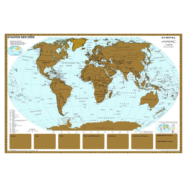 Carte du monde à gratter