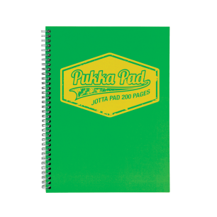 Pukka Pad Jotta Notepad NEON Vert A4 Ligné