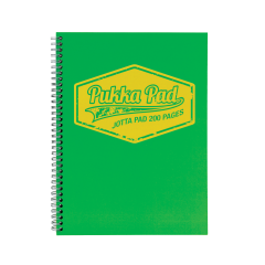 Pukka Pad Jotta Notepad NEON Vert A4 Ligné