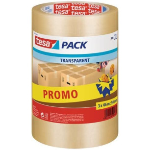 tesapack Standard transparent - Pack de 3 rouleaux